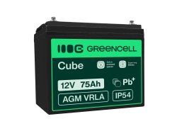 Green Cell Cell® AGM 12V 75Ah акумулятор Свинцева батарея VRLA Фотоелектрична сонячна батарея для інвалідного візка Unbemann Car
