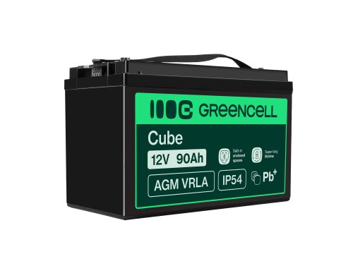 Green Cell Cell® AGM 12V 90Ah акумулятор Свинцева батарея VRLA Фотоелектрична сонячна батарея для інвалідного візка Unbemann Car