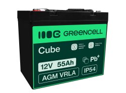 Green Cell ® AGM 12V 55Ah акумулятор VRLA свинцева батарея Unbemann рибальський різець човен скутер газон трактор газонокосарка