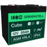 Green Cell ® AGM 12V 55Ah акумулятор VRLA свинцева батарея Unbemann рибальський різець човен скутер газон трактор газонокосарка