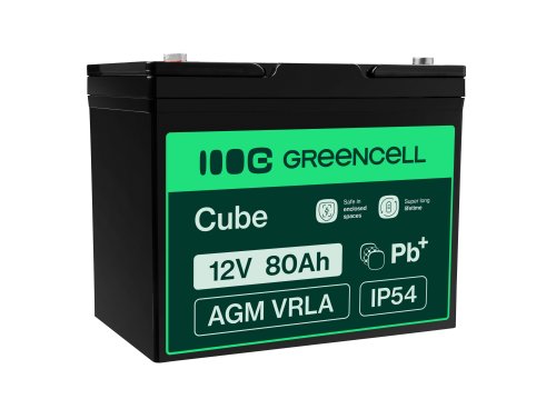 Green Cell ® AGM 12V 80Ah акумулятор VRLA свинцева батарея Unbemann рибальський різець човен скутер газон трактор газонокосарка