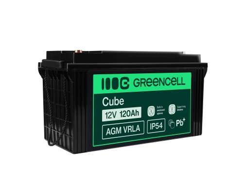 Green Cell ® AGM 12V 120Ah акумулятор VRLA свинцева батарея Unbemann рибальський різець човен скутер газон трактор газонокосарка