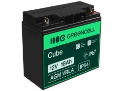 Green Cell ® AGM 12V 18Ah акумулятор VRLA свинцева батарея Unbemann рибальський різець човен скутер газон трактор газонокосарка