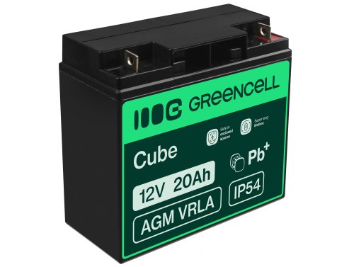 Green Cell Cell® AGM 12V 20Ah акумулятор Свинцева батарея VRLA Фотоелектрична сонячна батарея для інвалідного візка Unbemann Car