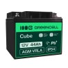 Green Cell ® AGM 12V 44Ah акумулятор VRLA свинцева батарея Unbemann рибальський різець човен скутер газон трактор газонокосарка