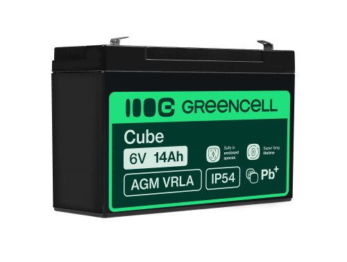 Green Cell ® AGM 6V 14Ah акумулятор VRLA свинцева батарея Unbemann рибальський різець човен скутер газон трактор газонокосарка