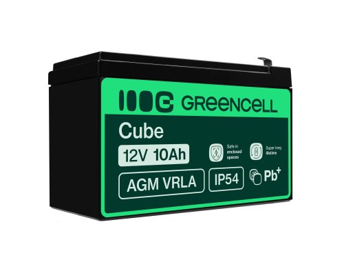 Green Cell Cell® AGM 12V 10Ah Свинцева батарея Unbemann UPS Система UPS Резервна батарея системи UPS