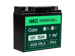 Green Cell® AGM 12V 15Ah акумулятор VRLA свинцево-кислотний акумулятор, який не потребує обслуговування рибальський катер, човен