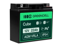 Green Cell ® AGM 12V 22Ah акумулятор VRLA свинцева батарея Unbemann рибальський різець човен скутер газон трактор газонокосарка