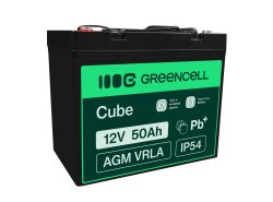 Green Cell ® AGM 12V 50Ah акумулятор VRLA свинцева батарея Unbemann рибальський різець човен скутер газон трактор газонокосарка