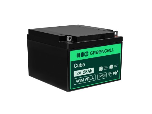 Green Cell Cell® AGM 12V 28Ah акумулятор VRLA свинцева батарея Unbemann рибальський різець човен скутер газон трактор газонокоса