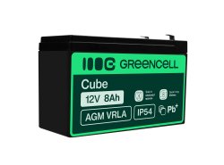 Green Cell Cell® AGM 12V 8Ah Свинцева батарея Unbemann UPS Система UPS Резервна батарея системи UPS