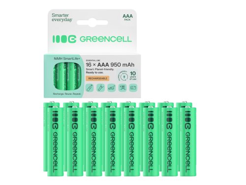 16x AAA R3 950mAh Ni-MH акумуляторні батареї Green Cell