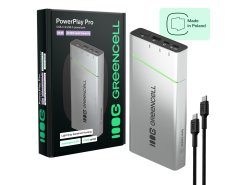 Powerbank Greencell PowerPlay Pro 20800mAh 65W – швидка зарядка, PD, Ultra Charge, виробництво в Польщі